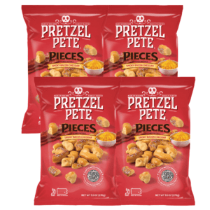 Smokey Bacon Cheddar Broken Pretzel Pieces - 9.5oz bags 4-pack