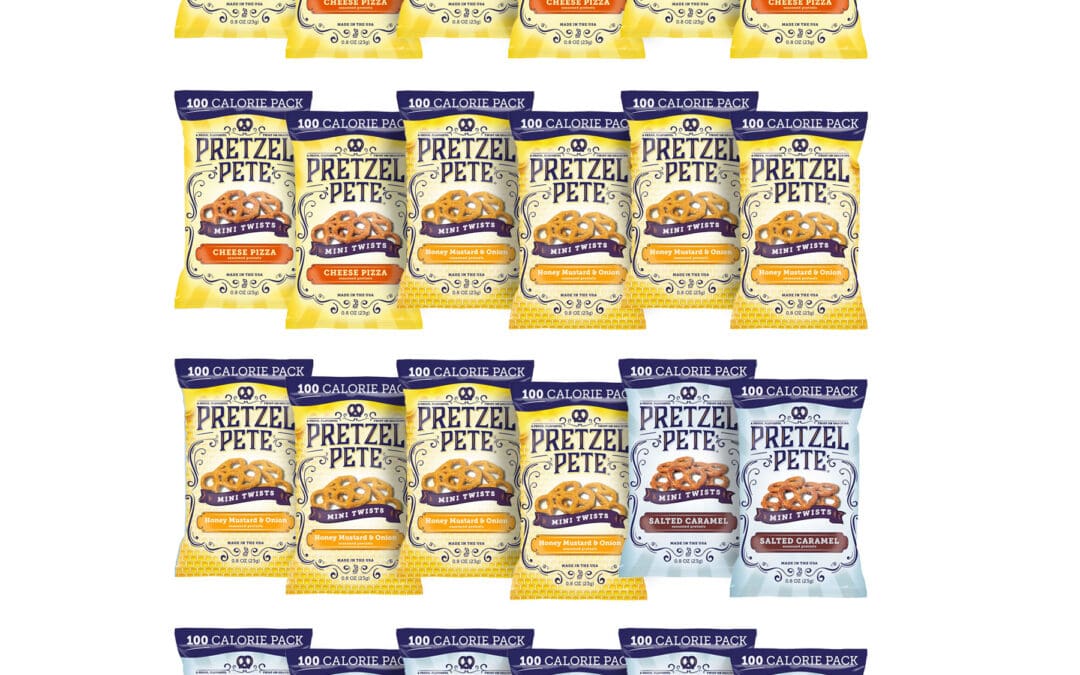 100 calorie Variety Pack 24-pack1oz bags (8 each: Honey Mustard, Salted Caramel, Cheese Pizza)