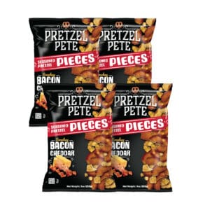 Smokey Bacon Cheddar Broken Pretzel Pieces - 9oz bags 4-pack
